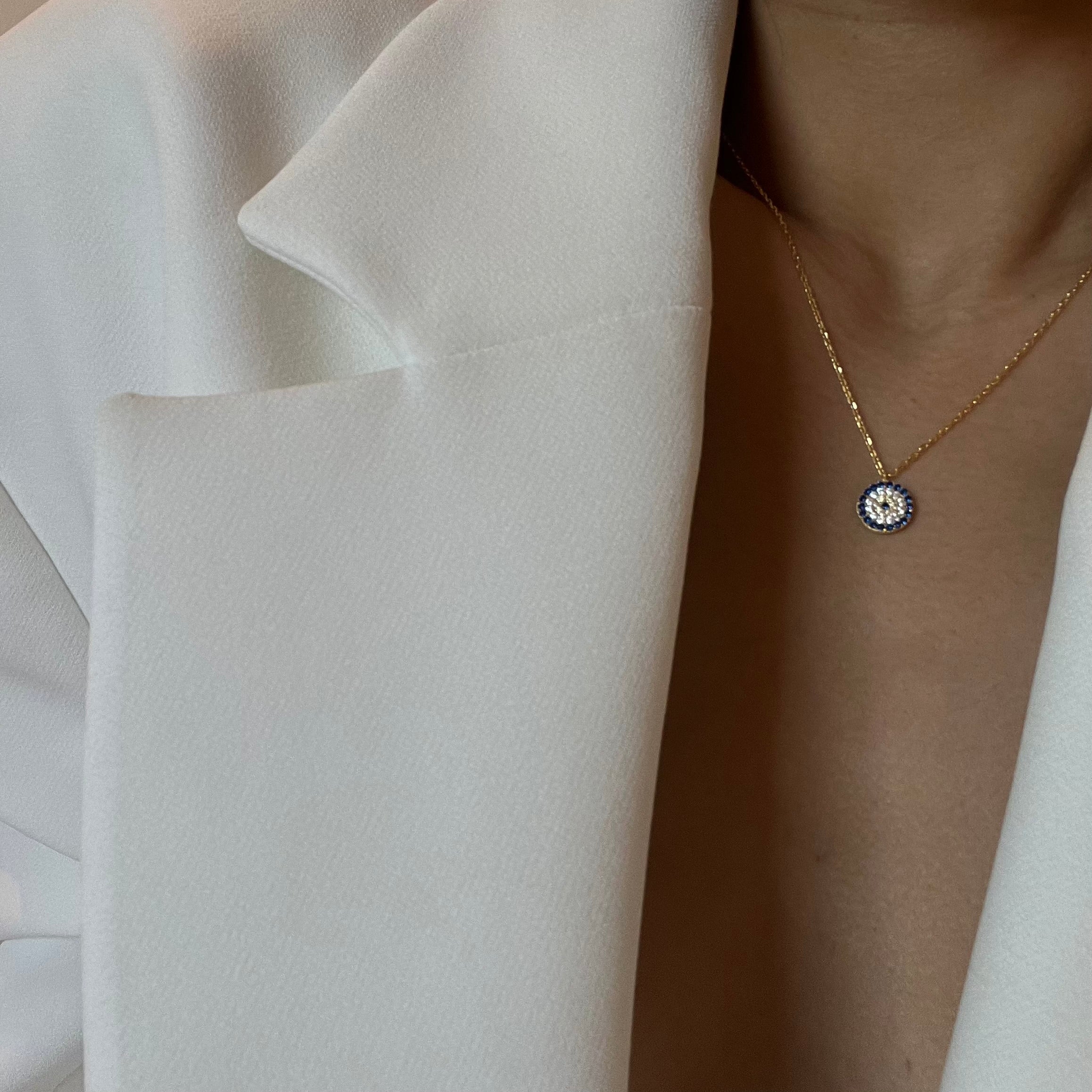 NAZAR ZIRKONIA HALSKETTE - 925 SILBER – Bild 2