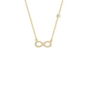 INFINITY HALSKETTE MIT ZIRKONIA | 925 SILBER