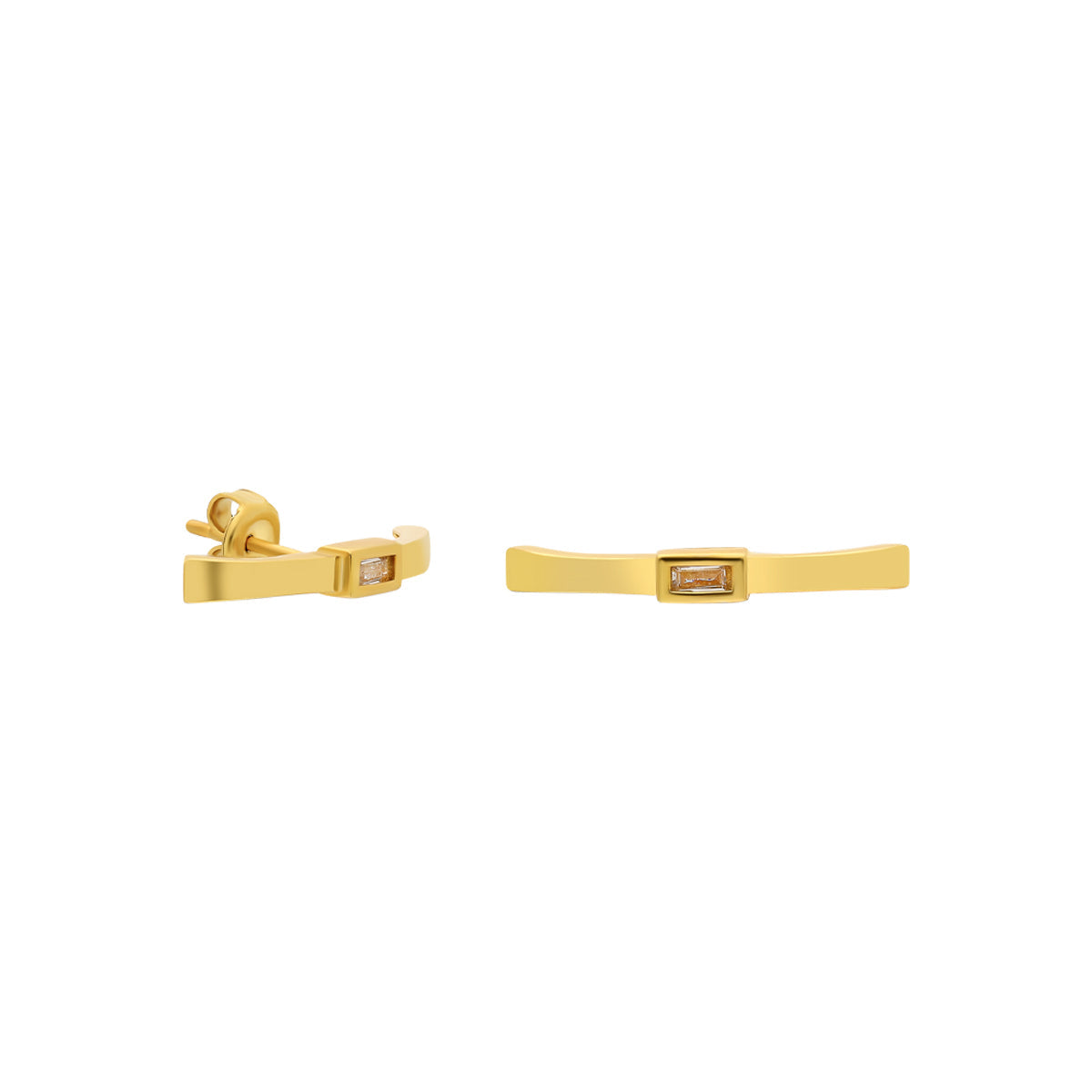 LANGE BAGUETTE OHRRING | 925 SILBER