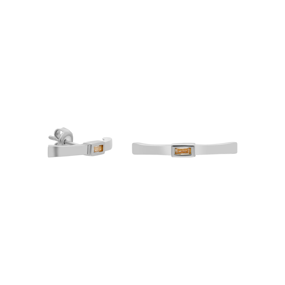 LANGE BAGUETTE OHRRING | 925 SILBER – Bild 5