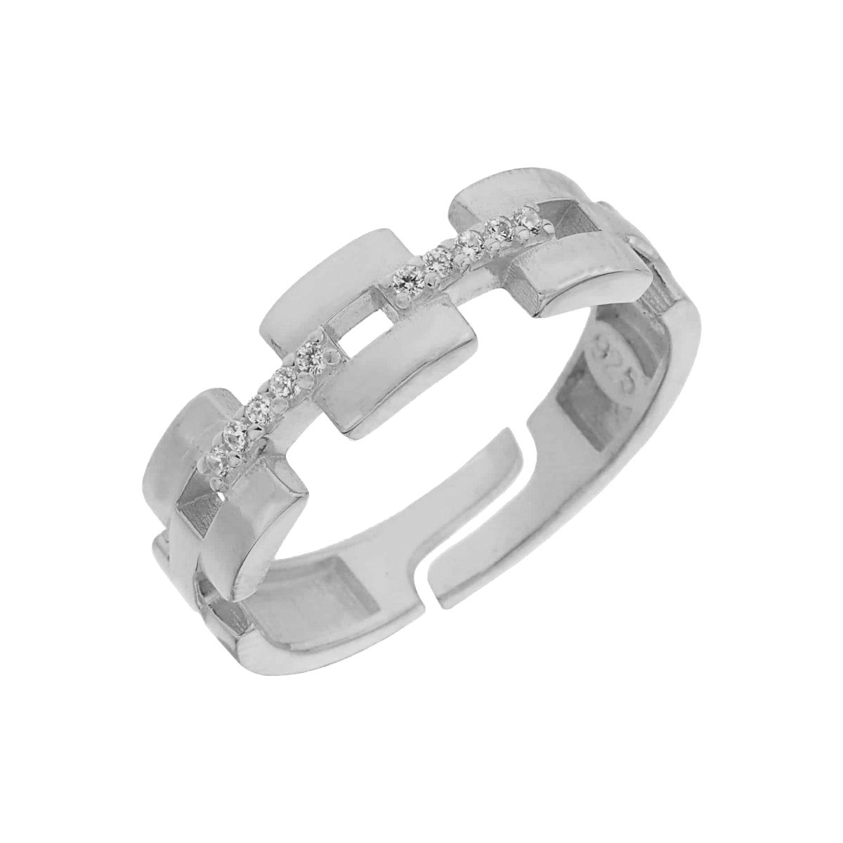 CHAIN IN RING ZIRKONIA | 925 SILBER – Bild 2
