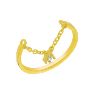 CHAIN ZIRKONIA RING | 925 SILBER