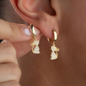 CAT STONE OHRRINGE | 925 SILBER