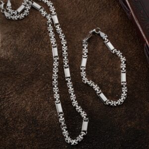 PLATTENKÖNIGSKETTE FLACH SET 6 MM | 925 SILBER