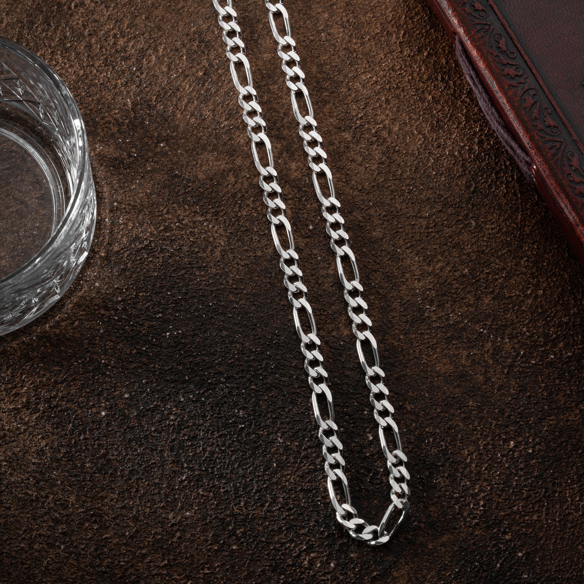 BIG FIGARO HALSKETTE | 925 SILBER – Bild 2