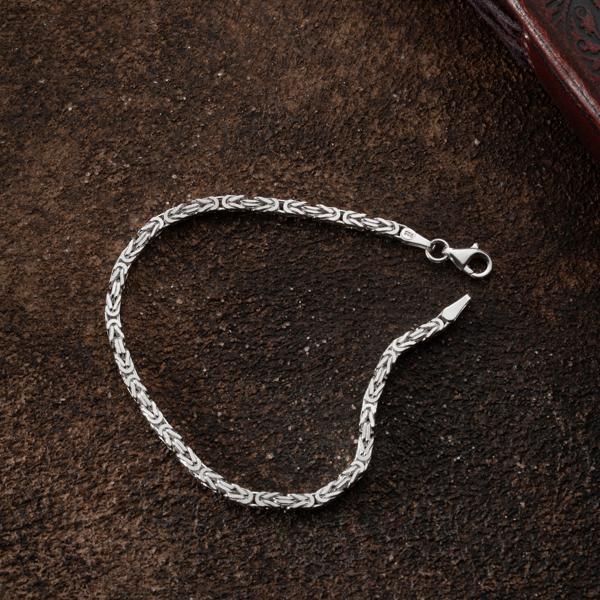 KÖNIGSARMBAND VIERKANT MASSIV 3MM | 925 SILBER