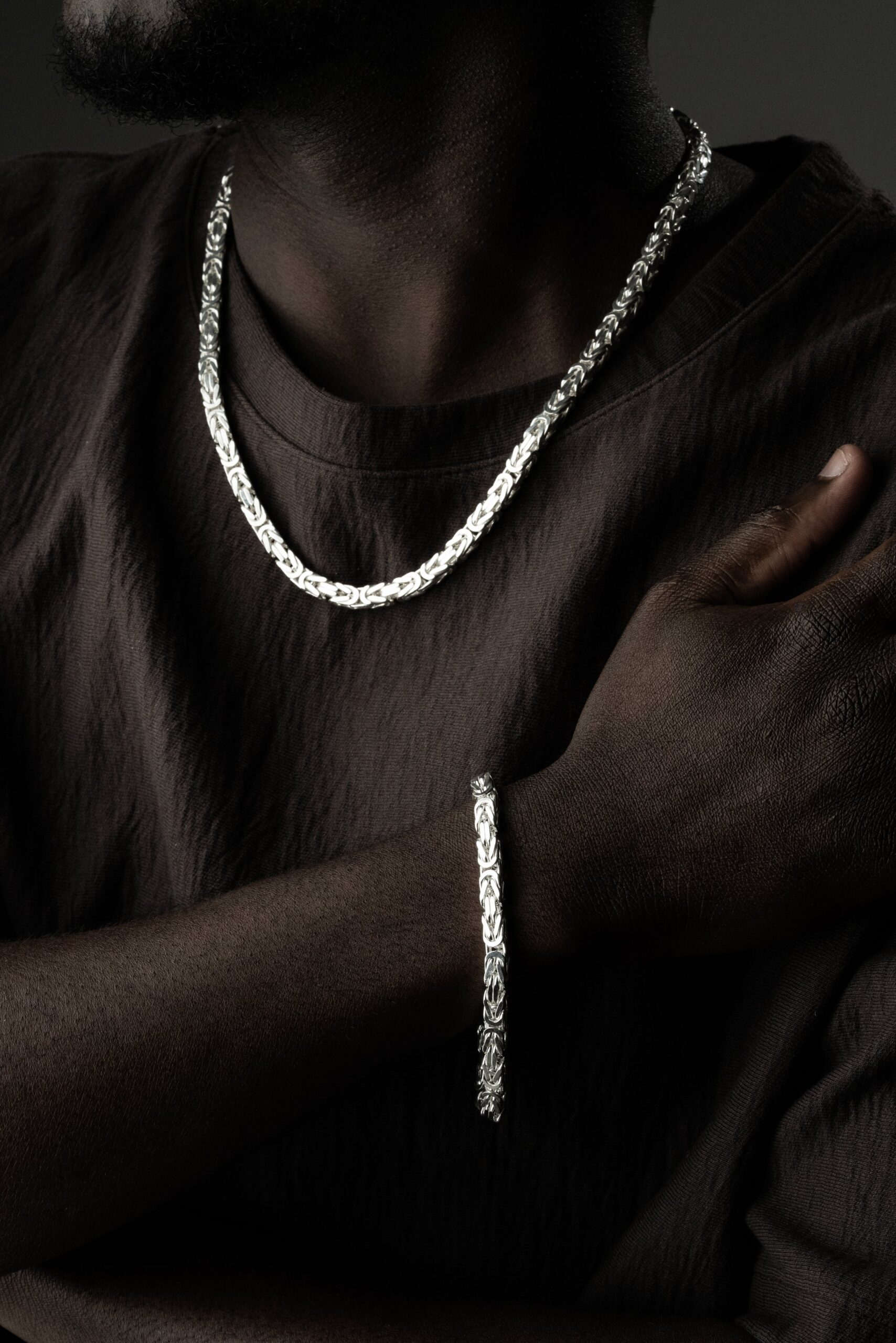 KÖNIGSKETTE SET 6 MM | 925 SILBER – Bild 4