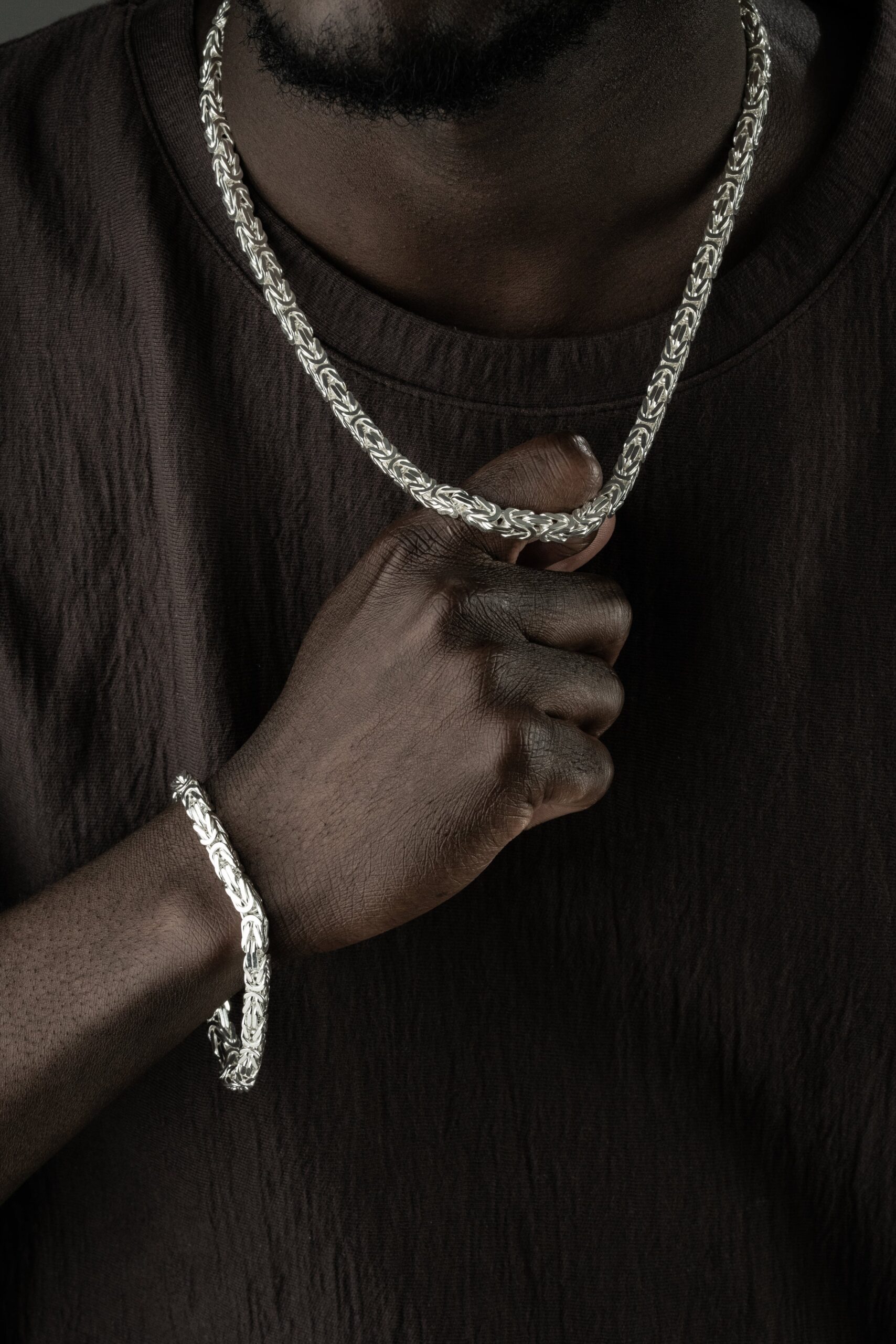 KÖNIGSKETTE SET 6 MM | 925 SILBER – Bild 5