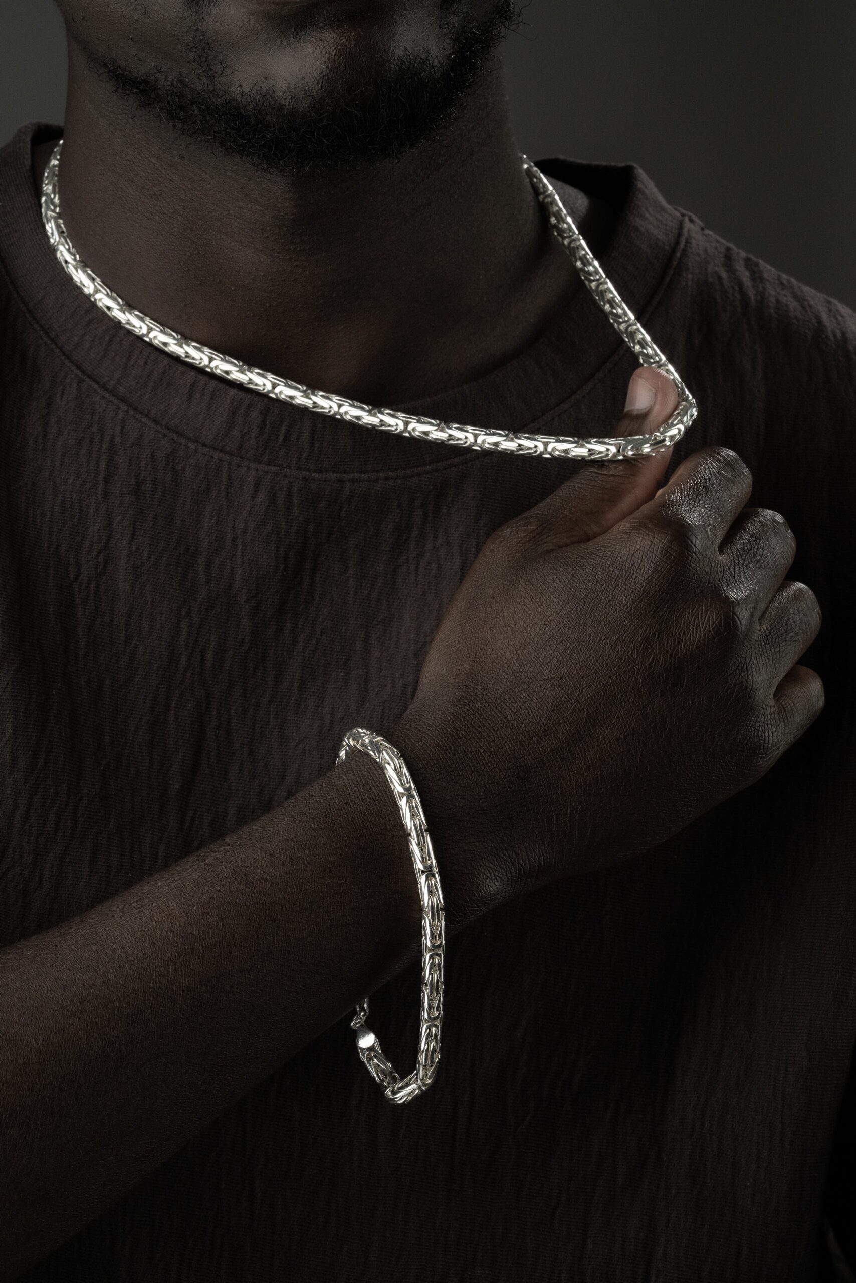 OVAL KÖNIGSKETTE 6 MM SET | 925 SILBER – Bild 4