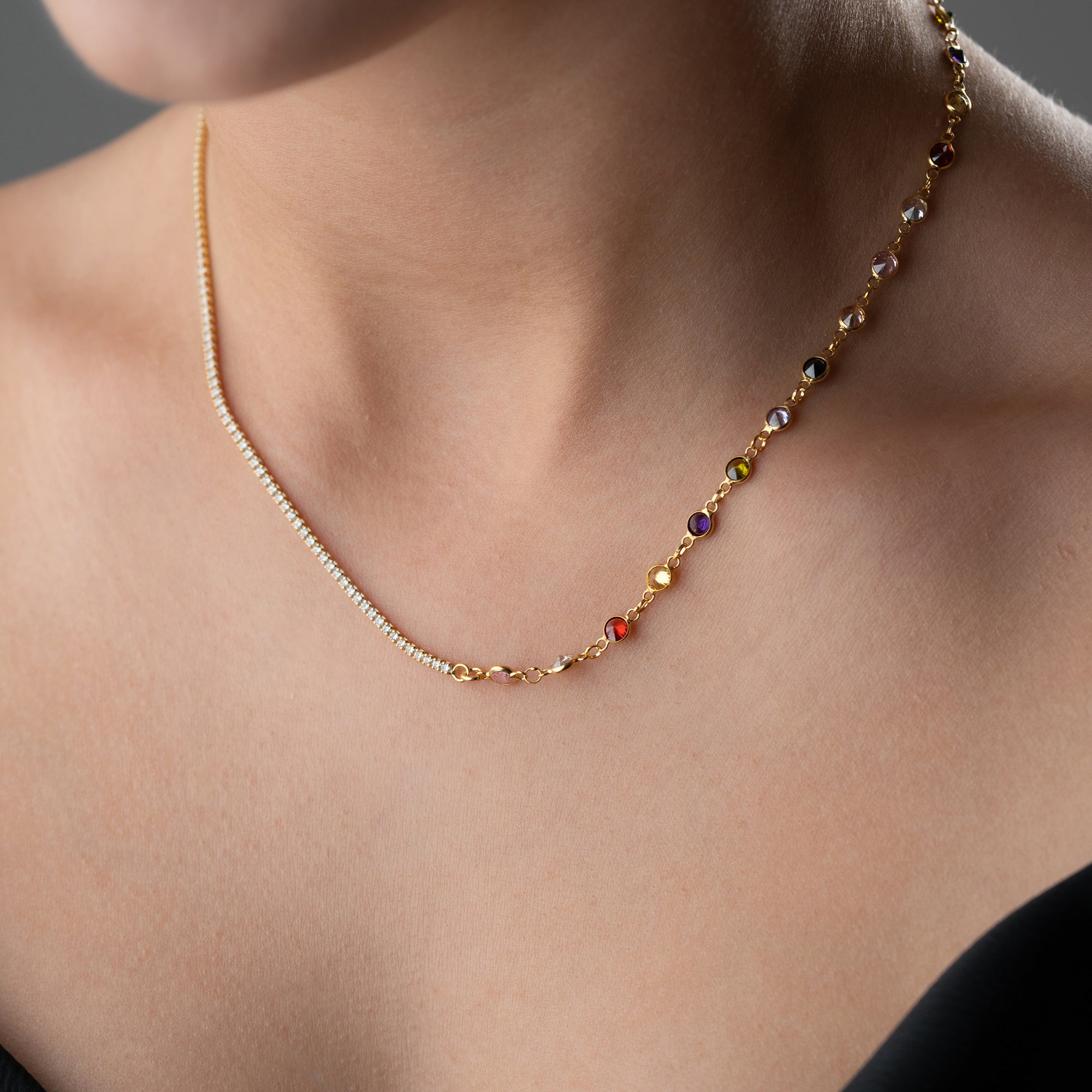 ICED X COLORFULL KETTE | 925 SILBER – Bild 3