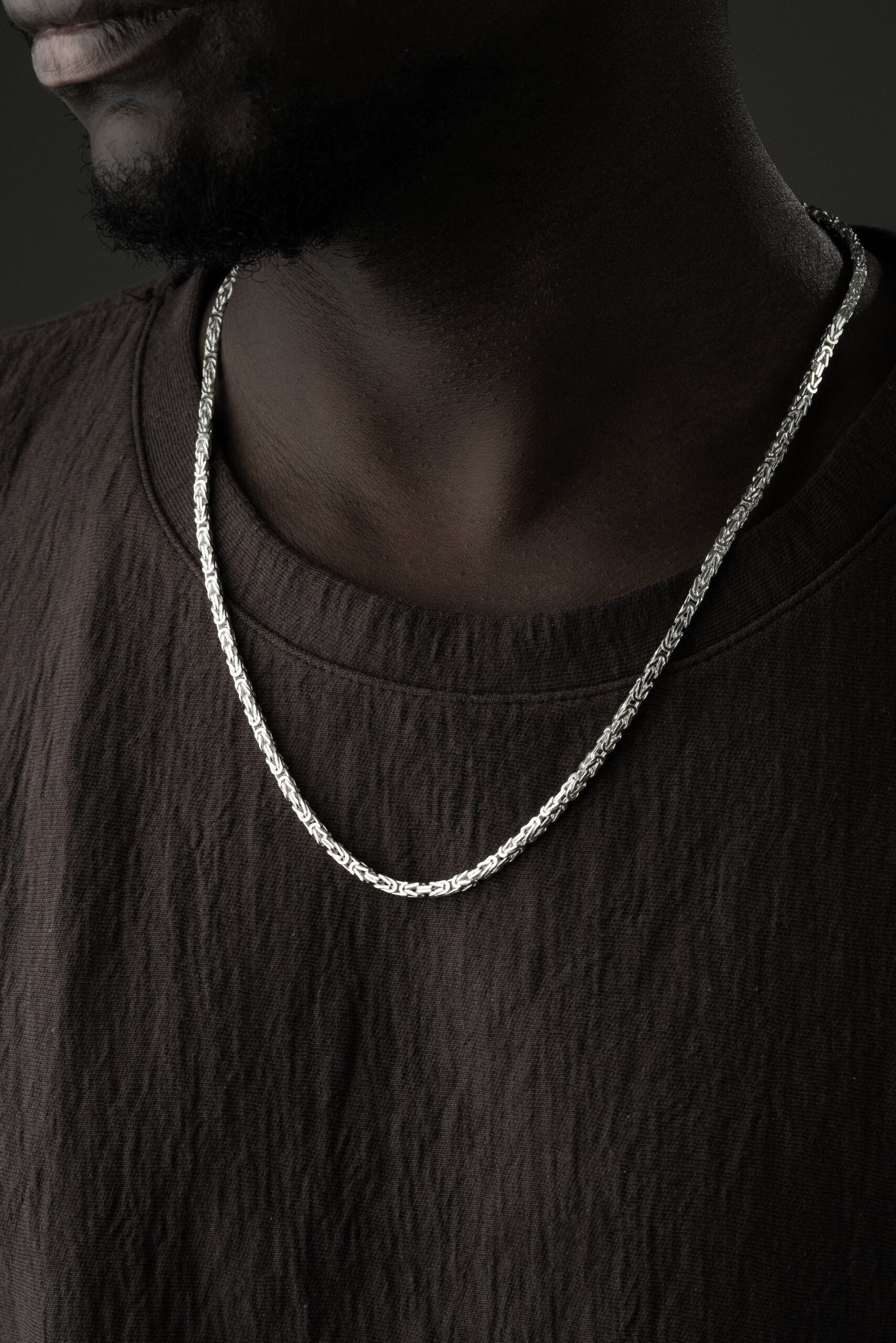 KÖNIGSKETTE 4 MM GLANZ | 925 SILBER – Bild 4