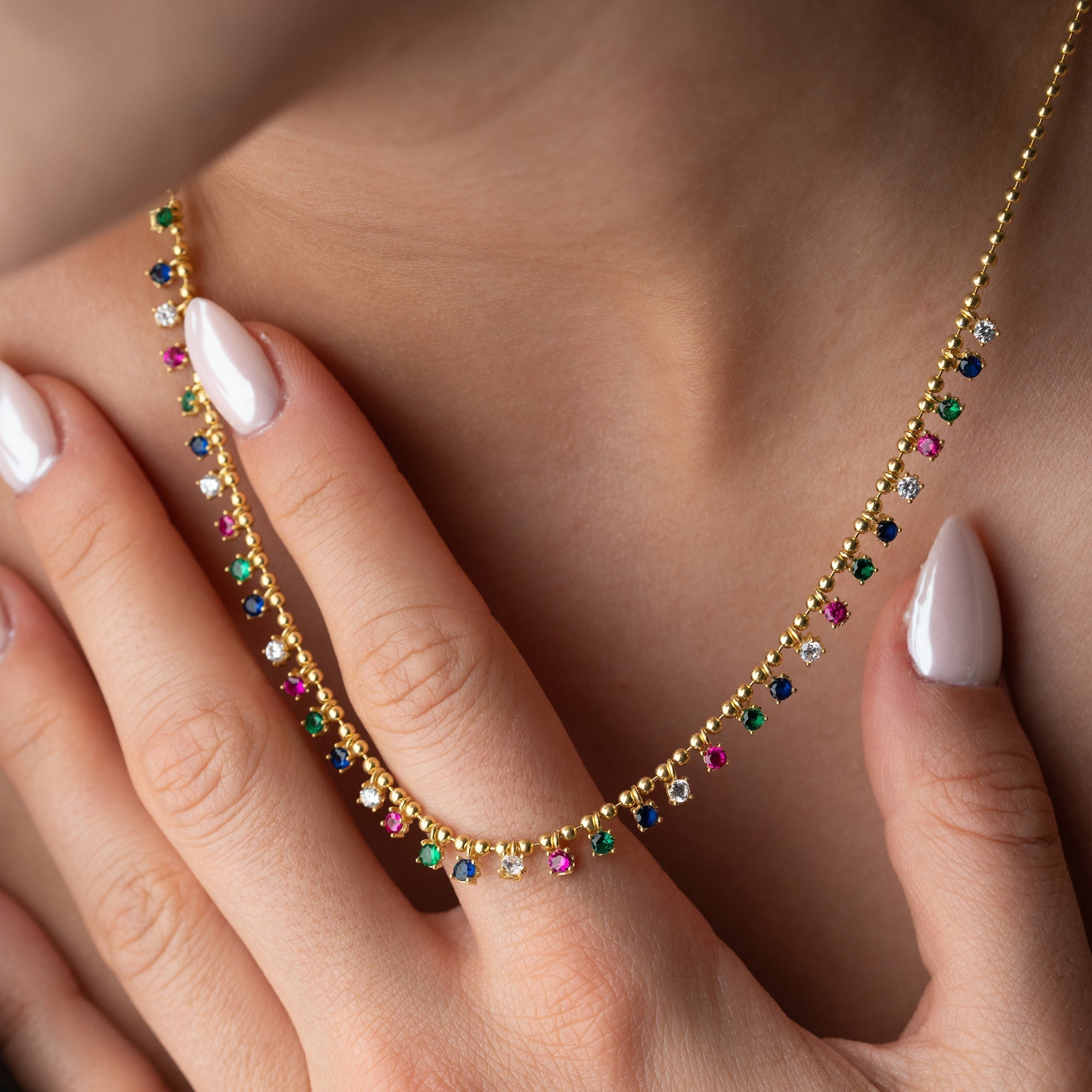 MIRIYA COLORFULL KETTE | 925 SILBER