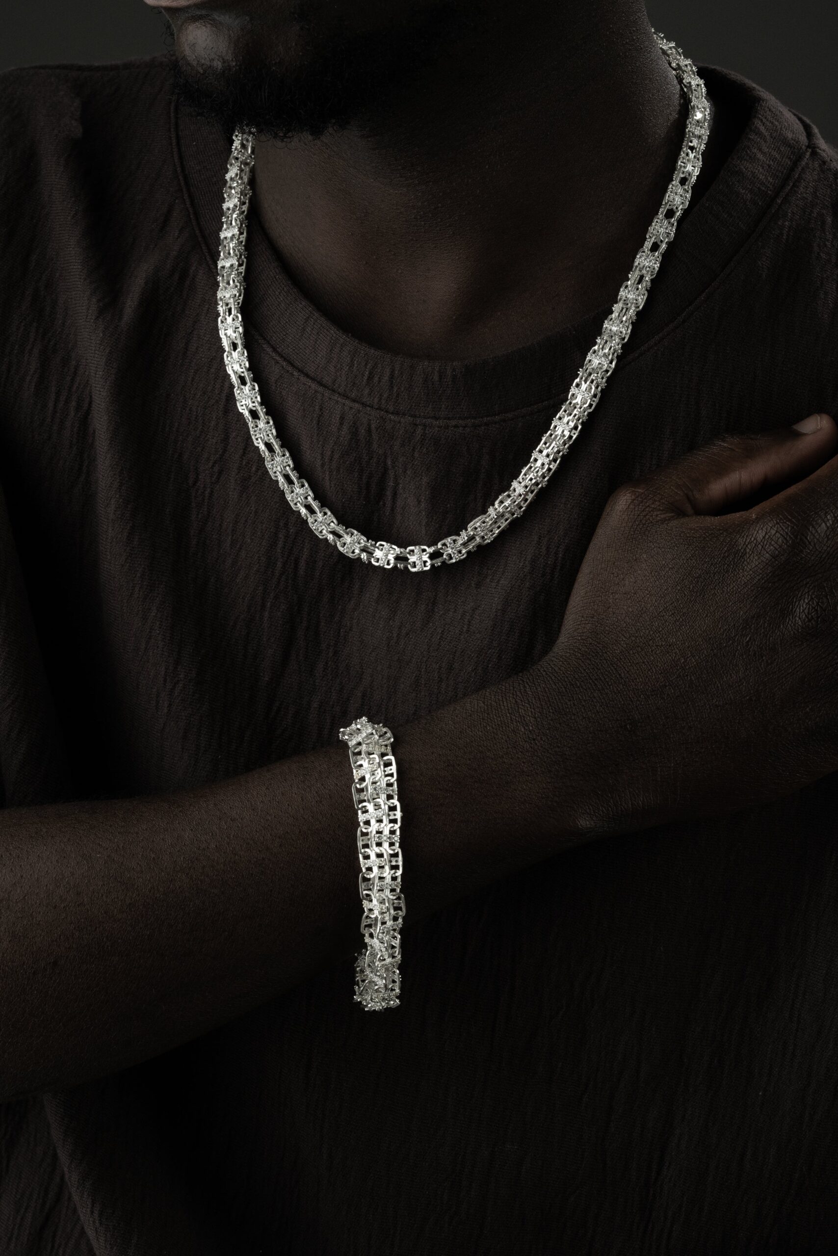 KÄFIGKETTE SET | 925 SILBER – Bild 5