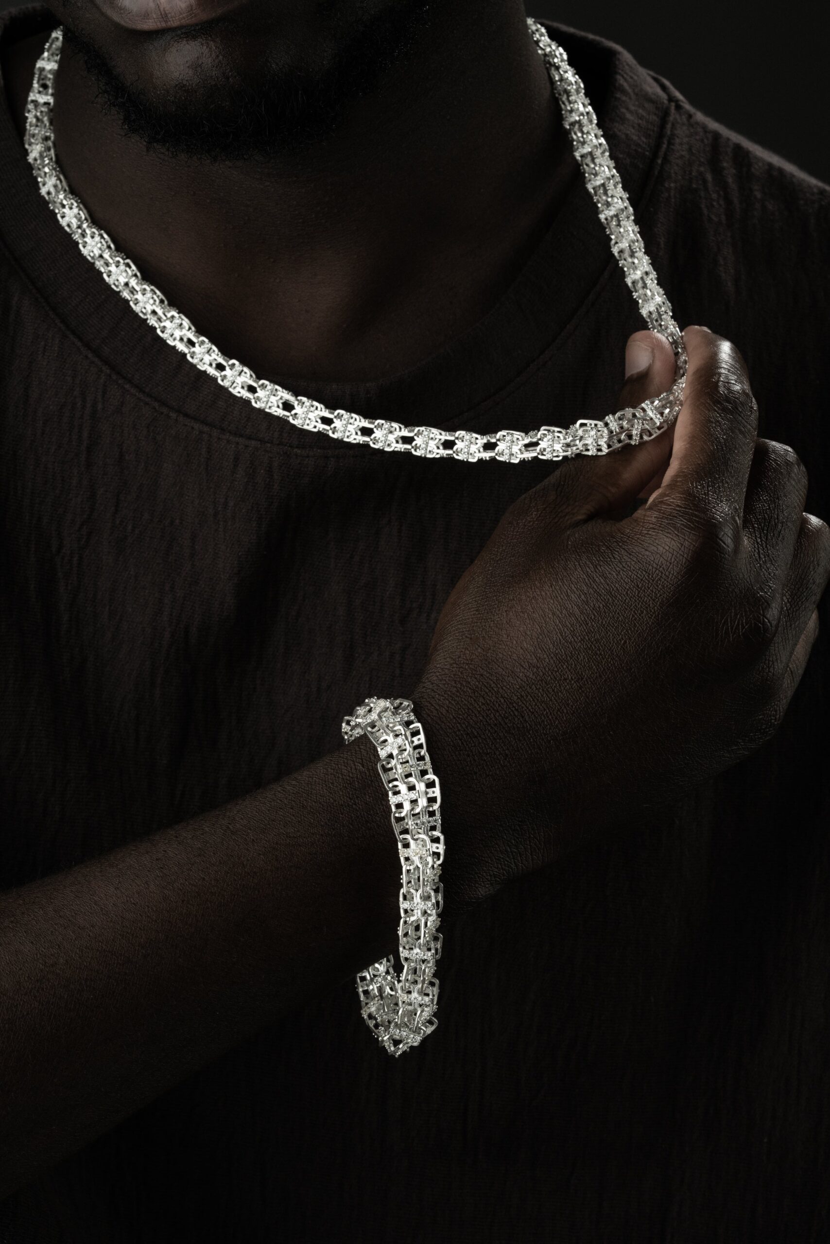 KÄFIGKETTE SET | 925 SILBER – Bild 3