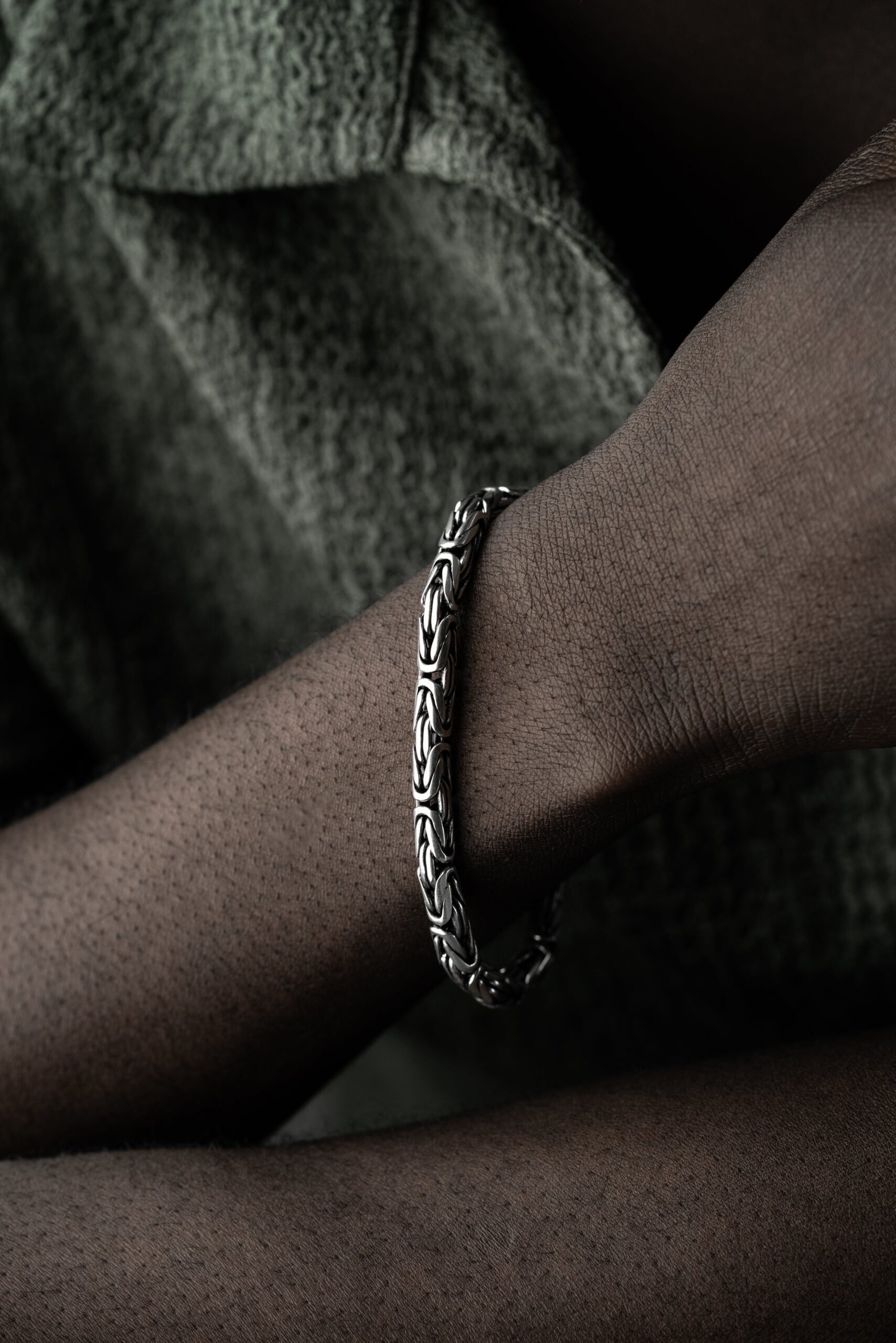 KÖNIGSARMBAND OVAL OXIDIERT 5MM | 925 SILBER – Bild 4