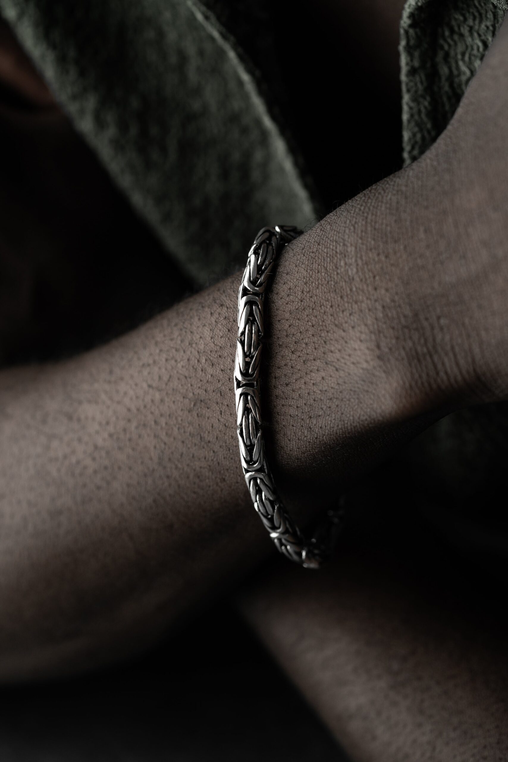 KÖNIGSARMBAND OVAL OXIDIERT 5MM | 925 SILBER – Bild 6