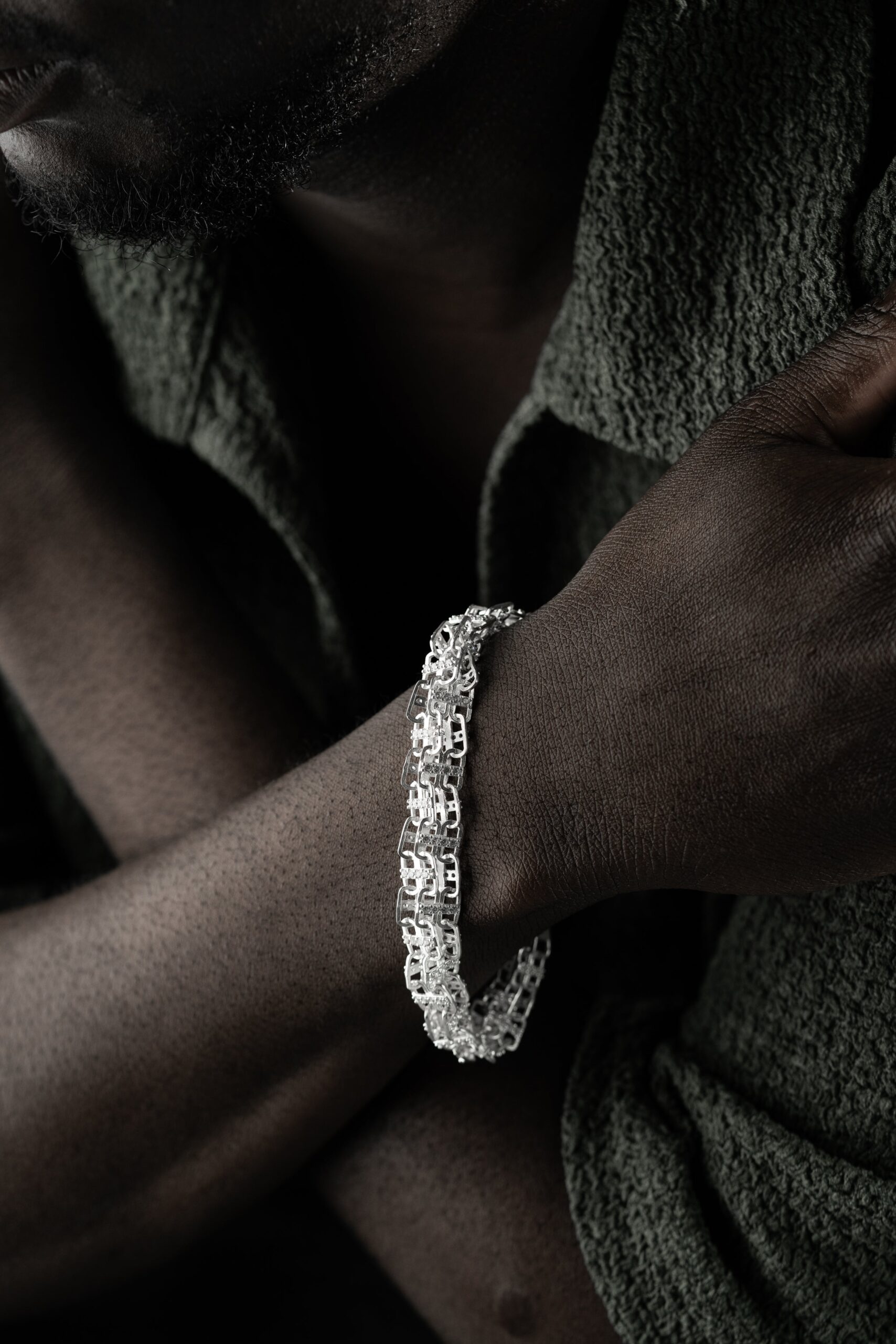 KÄFIGARMBAND MASSIV 8MM | 925 SILBER – Bild 5