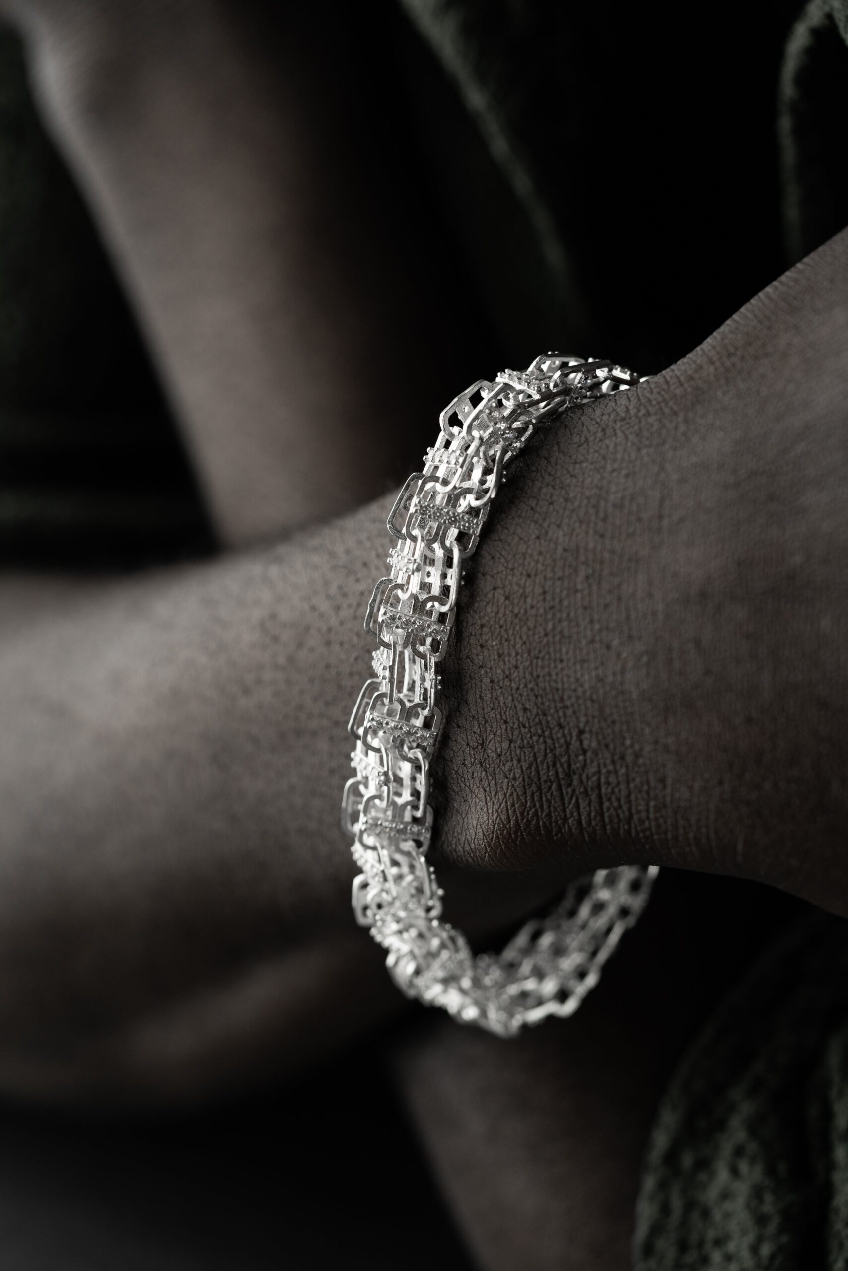 KÄFIGARMBAND MASSIV 8MM | 925 SILBER – Bild 3