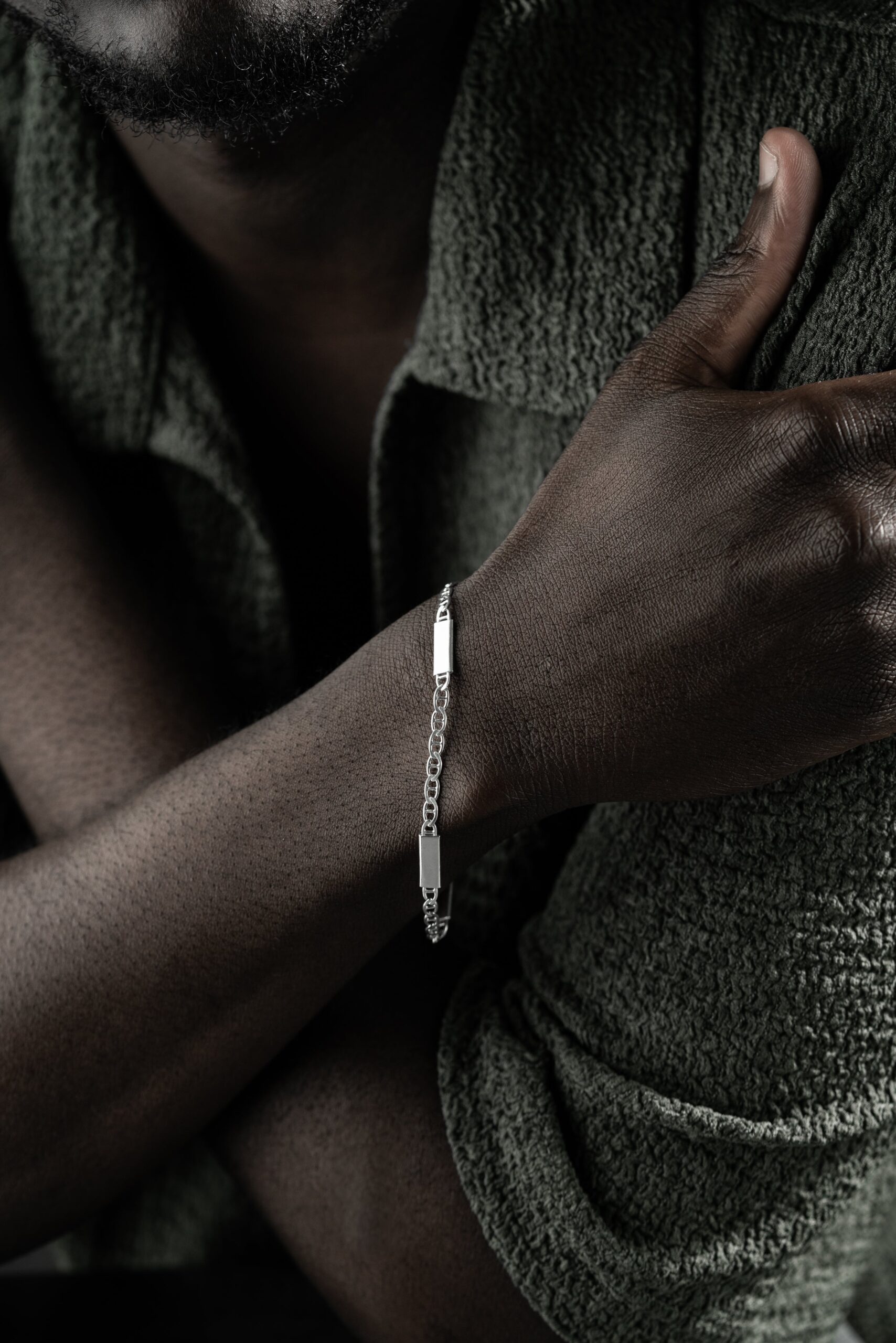 PLATTEN CUBAN LINK ARMBAND 4MM | 925 SILBER – Bild 6