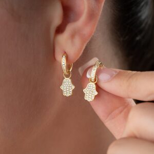 FATIMAS HAND STONE OHRRINGE | 925 SILBER