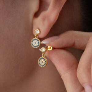 NAZAR STONE OHRRINGE | 925 SILBER