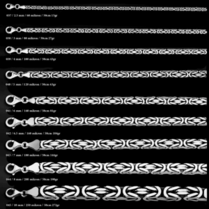 OXIDIERTE ECKIGE KÖNIGSKETTE | 925 SILBER