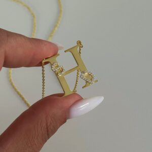 BIG BUCHSTABEN HALSKETTE MIT INITIALEN | 925 SILBER