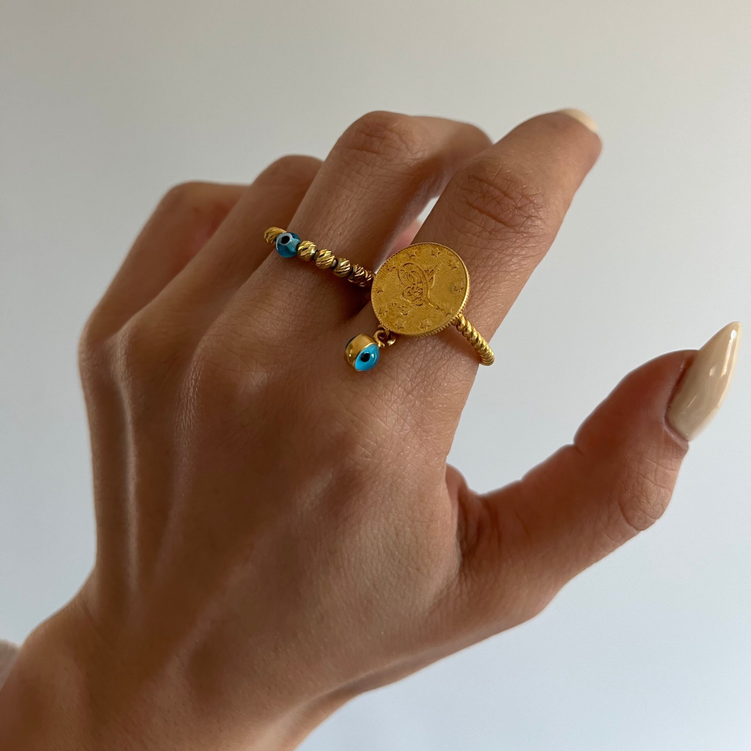 CEYREK RING MIT NAZAR | 925 SILBER – Bild 3