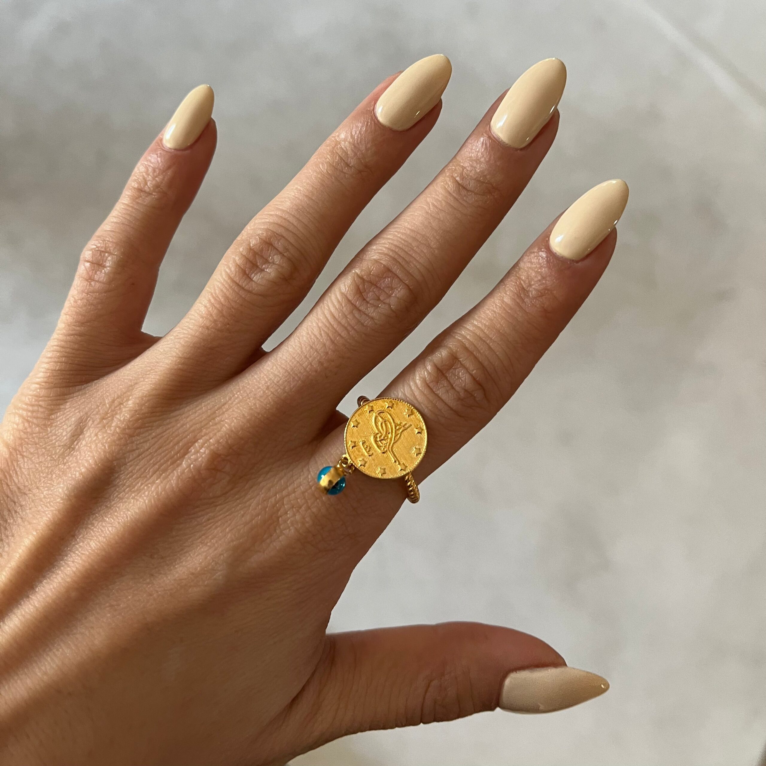 CEYREK RING MIT NAZAR | 925 SILBER – Bild 2