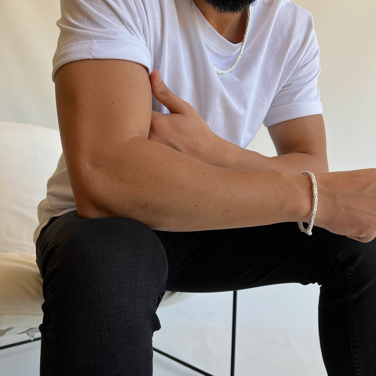 KÖNIGSKETTE MIT STRASSSTEIN | 925 SILBER – Bild 3